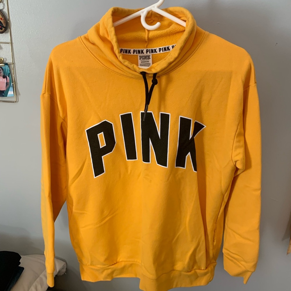 Victoria Secret Pink sweatshirt with a neck collar hood for $10 size small.